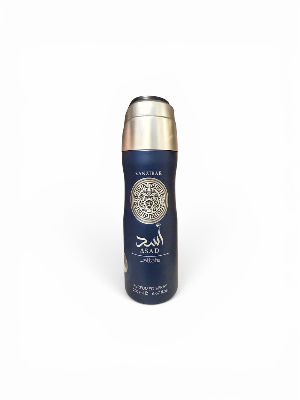 Lattafa Asad Zanzibar Perfumed Spray - Navy & Silver Can
